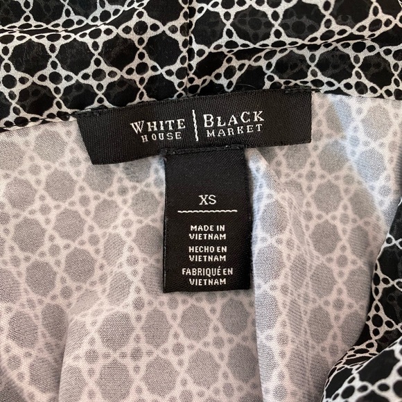 Elegant Black and White Women's WHBM Top Size XS - Picture 8 of 9